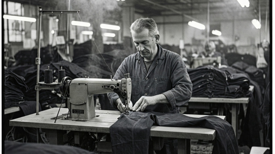 découvrez l'histoire du jean l'evolution et l'indistrialisation de la toile sergé denim