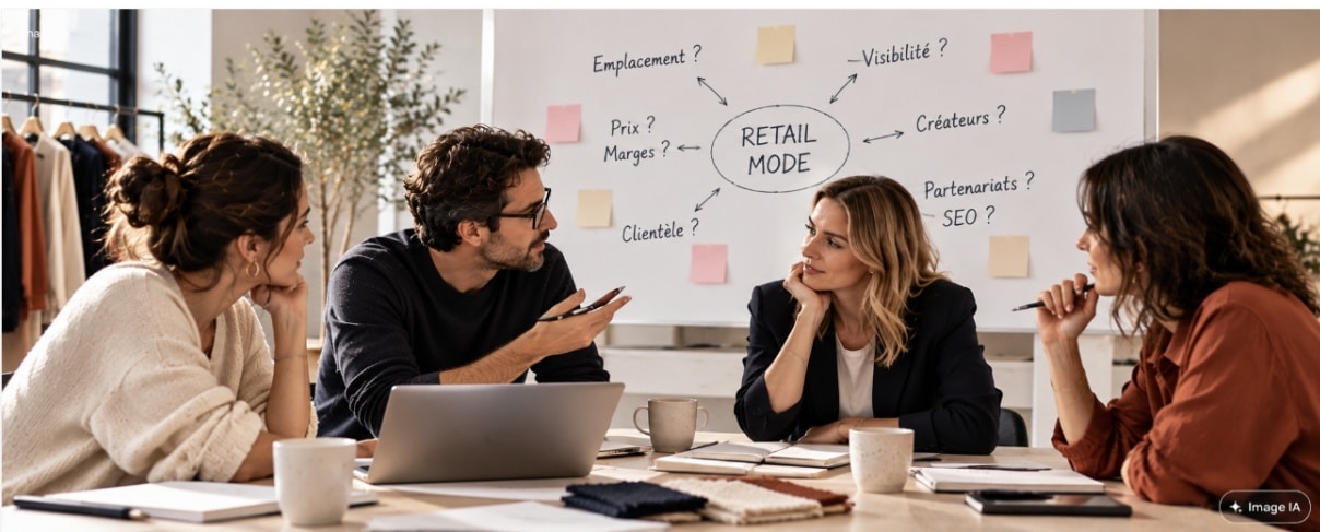 Brainstorming entre professionnels autour des enjeux du retail mode